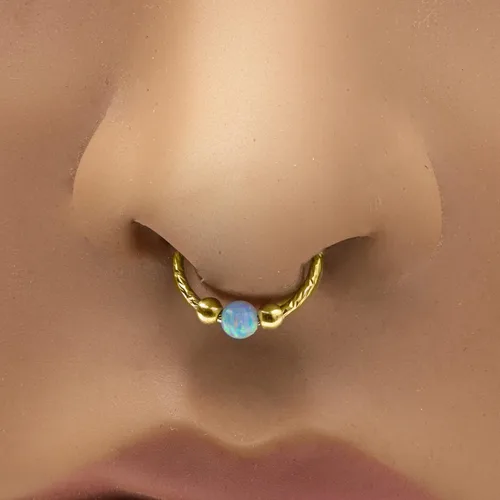 Vista 26 de Fake Opal Septum Rings