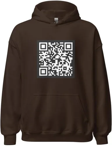 Vista 15 de NG Fuck You Funny Scannable QR Code - Sudadera con capucha unisex QRCode Negro