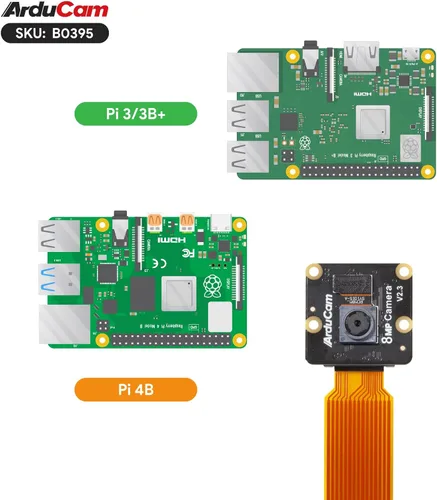 Vista 6 de Arducam para Raspberry Pi Noir módulo de cámara, 8MP IMX219 RPi-CAM-V2 visión nocturna para Raspberry Pi 5, 4B, 3B+, 3B, 2B, Pi Zero y W