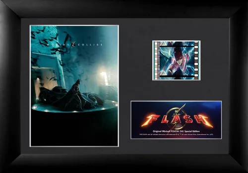 Vista 11 de Trend Setters DC Comics – The Flash – Batman de Michael Keaton – FilmCells 7 x 5 pulgadas MiniCell Presentación de escritorio – Con clip de película