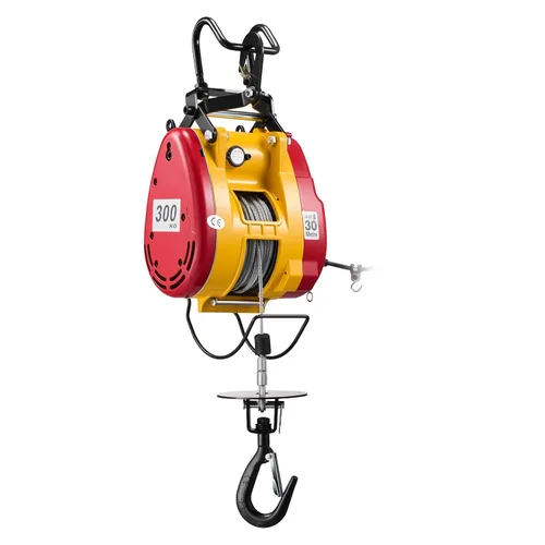 Vista 9 de VEVOR Polipasto Eléctrico 2 en 1, Capacidad de 660 lbs, Grúa de Potencia Portátil de 1500W, Altura de Elevación de 98.4 pies, 62 pies/min