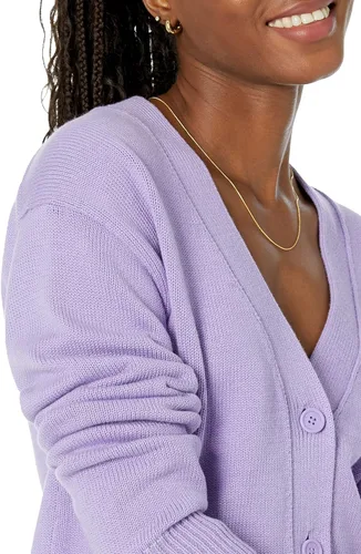 Vista 3 de Tienda Essentials Cárdigan corto con cuello en V para mujer