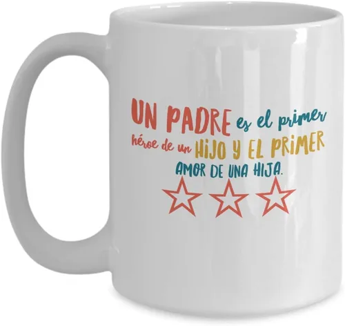 Vista 3 de Regalo para Papa Taza de Cafe Padre Vaso, taza café divertidas, tazas personalizadas, taza de café inspiradoras, taza con mensajes positivos., 11onza