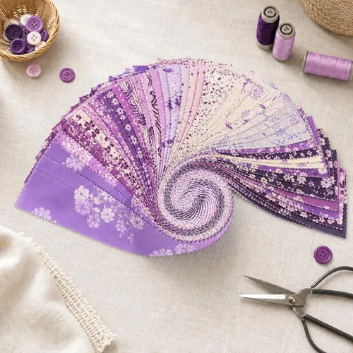 Vista 8 de Jelly Roll - 40 tiras de 2.5 x 44 pulgadas Paquetes de tiras de algodón – Tela acolchada perfecta para coser, proyectos de edredón precortados