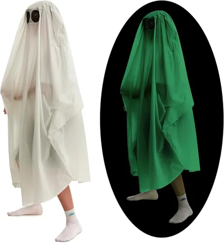 Vista 5 de HSCTEK Disfraz de fantasma que brilla en la oscuridad Verde