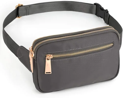 Vista 17 de Riñonera UTO para mujer, de moda, bandolera, bolsa de cinturón, bolsa de pecho, riñonera de cintura, riñonera de cadera, para compras al aire libre