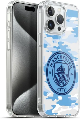 Vista 116 de Head Case Designs Funda de gel con licencia oficial del Manchester City Man City FC Blue Moon Badge Camou [protección de grado militar] compatible
