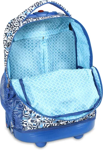 Vista 6 de J World New York Sunny - Mochila con ruedas para niños y adultos, azul (Geo Blue), talla única