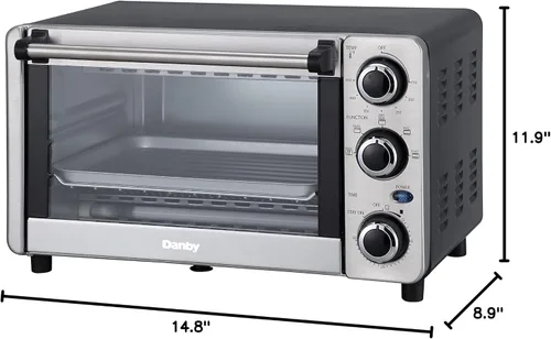 Vista 4 de Horno tostador de encimera Danby Slice DBTO0412BBSS - 1 cada uno