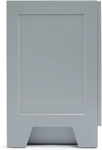 Vista 4 de ARIEL Personalizar Taylor - Tocador de baño de 72 pulgadas, madera maciza, puertas y cajones de cierre suave, color gris