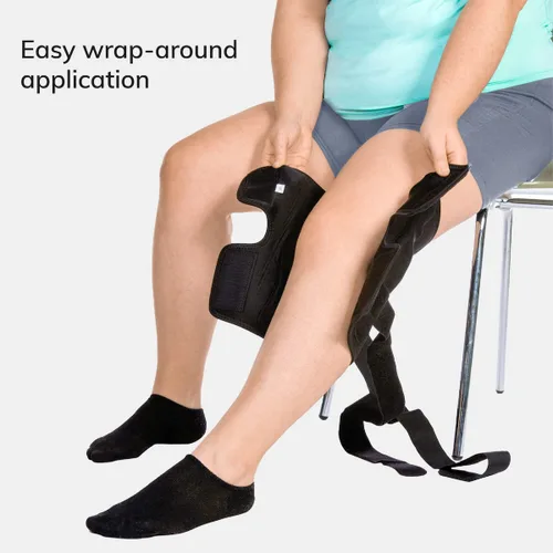 Vista 7 de BraceAbility Rodillera ROM de menisco desgarrado, soporte poscirugía con bisagras con control de extensión de flexión para tratamiento