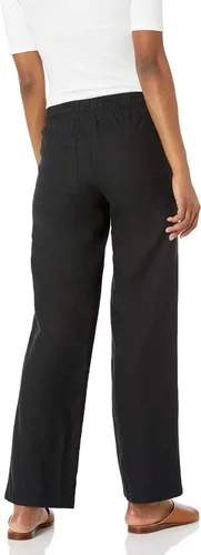 Vista 2 de Tienda Essentials Women's Linen Blend Drawstring Wide Leg Pant (Available in Plus Size)