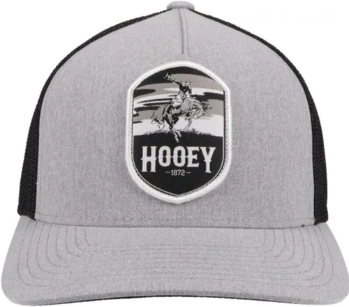 Vista 3 de HOOEY Boys Grey Cheyenne Patch Flex Fit Mesh Ball Cap