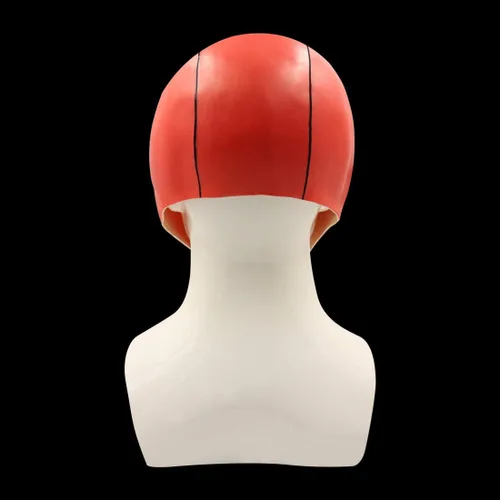 Vista 4 de CAFELE Red Hood Mask Deluxe Latex Full Head Helmet with Mesh Eye Game Cosplay Halloween Costume Accessory