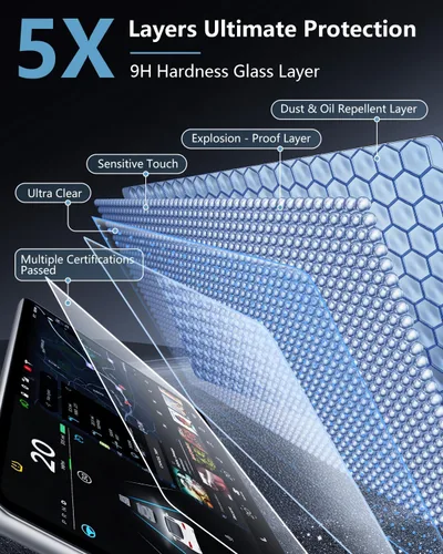 Vista 5 de SKTU Protector de pantalla Solterra 2026 de 14 pulgadas para Subar u Solterra 2026+ (Premium/Limited/Limited XT/Touring XT/Touring XT Cuero)