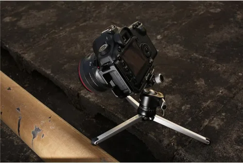 Vista 2 de Leofoto MT-01 + LH-25 - Kit de trípode de mesa con cabezal de bola y abrazadera compatible con Arca/RRS y placa QR