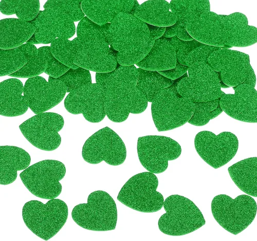 Vista 8 de MECCANIXITY 60 calcomanías de espuma con purpurina de 1 pulgada autoadhesivas en forma de corazón para suministros de manualidades, bricolaje