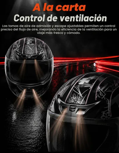 Vista 6 de TCMT Full Face Motorcycle Helmet for Adults Men Women