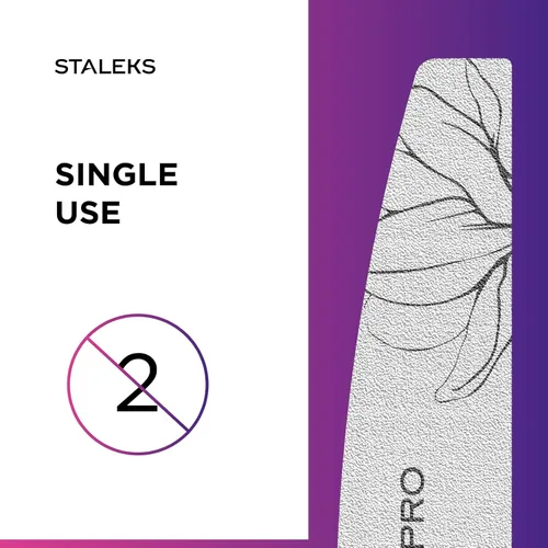 Vista 4 de STALEKS PRO Expert 40 Crescent - Lima de uñas mineral (grano 150/180, 25 piezas) – Lima profesional de doble cara para dar forma de uñas