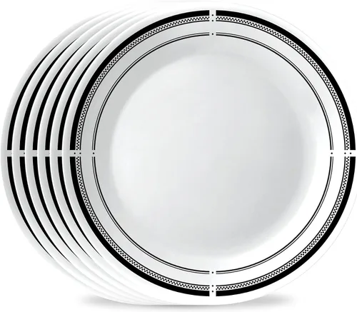 Vista 8 de Corelle Vitrelle - Juego de platos para ensalada y aperitivos de 6.75", vidrio de triple capa y resistente a las astillas, platos redondos ligeros