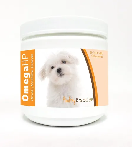 Vista 75 de Healthy Breeds Affenpinscher Omega HP - Masticables suaves para piel y pelaje, 60