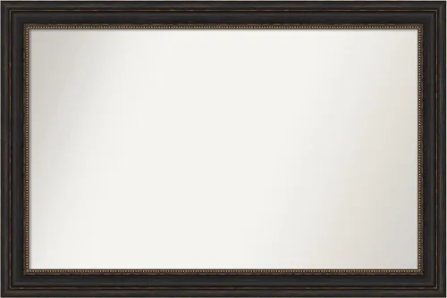 Vista 142 de Amanti Art Espejo de pared personalizado no biselado (25 x 25 pulgadas), marco de bronce acentuado, varios tamaños personalizados, espejo de baño