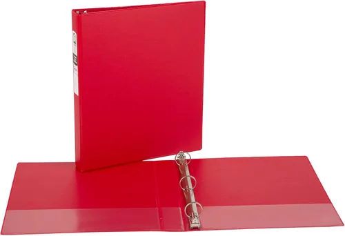 Vista 6 de Avery Economy - Carpeta de 3 anillas, anillos redondos de 1 pulgada, 4 carpetas rojas (03310) For School, Home and Everyday Organization