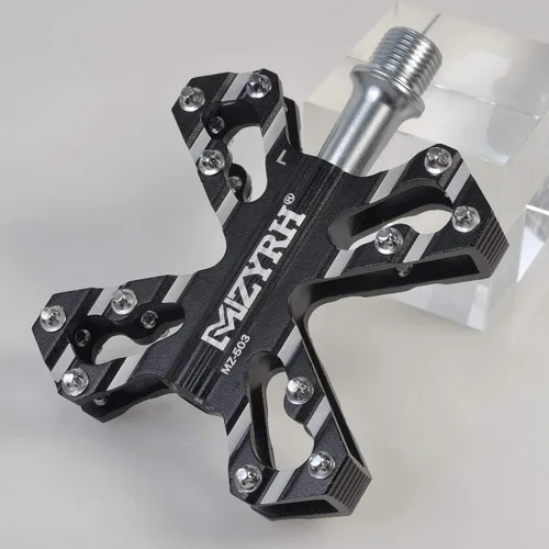 Vista 4 de ThinkTop 3 Cojinetes Ultraligero MTB BMX Road Mountain Bike Pedales Plataforma Plana Aluminio Sellado Ever Lubrique Teniendo Eje 9/16 Pulgadas