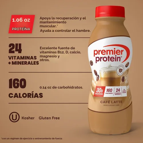 Vista 2 de Premier Protein +Energy - Batido con alto contenido proteico de 1.06 oz