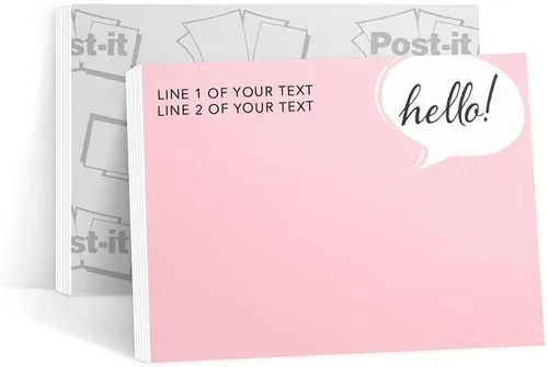 Vista 5 de Dash of Pink Vertical - Notas Post-it - 6 blocs de 50 hojas - Impreso en los Estados Unidos