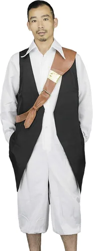 Vista 5 de Anime Cosplay Costume for Meliodas Adults Clothes Sets with Black Vest Men White Jumpsuits S-L