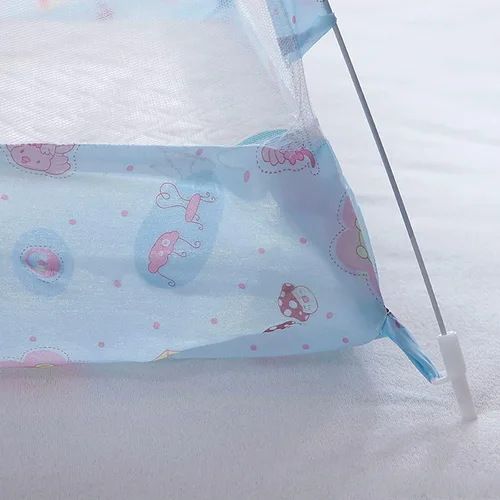 Vista 5 de Mosquitera para cuna, toldo de red transpirable para cuna, tamaño universal, protección plegable, cubierta de red de malla arqueada para cuna