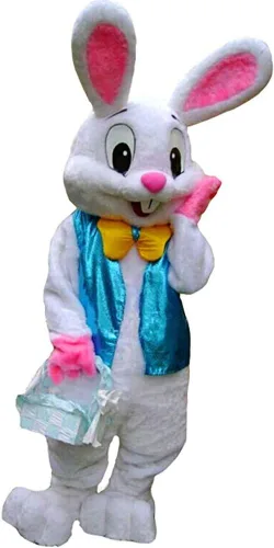 Vista 5 de Disfraz de conejo para fiesta de Pascua, disfraz de conejo, disfraz de mascota de animales de Halloween