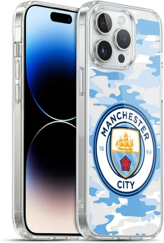 Vista 268 de Head Case Designs Funda de gel con licencia oficial del Manchester City Man City FC Blue Moon Badge Camou [protección de grado militar] compatible