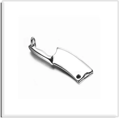 Vista 3 de Xusamss Collar de chef con colgante de acero de titanio clásico de moda, cadena de caja de 22 pulgadas, Ágata