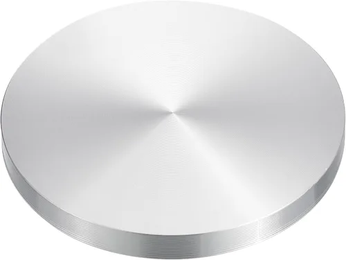 Vista 35 de uxcell M6 Rosca 0.787 in de diámetro de forma redonda de aluminio disco hardware 1pcs, aluminio círculo disco vidrio adaptador superior para mesa
