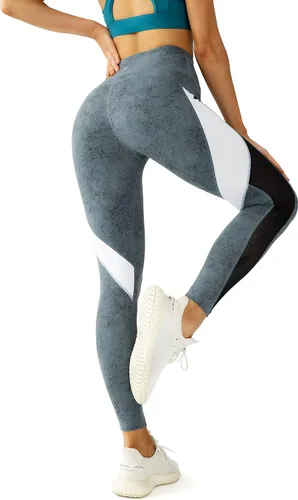 Vista 51 de Malla Queenieke 8030 de yoga, para correr, leggings con color combinado, para mujer
