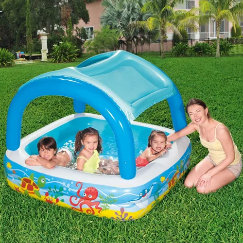 Vista 8 de Bestway Piscina Hinchable Infantil Techo Desmontable 140x140x114 cm +2 Años Jardin 52192