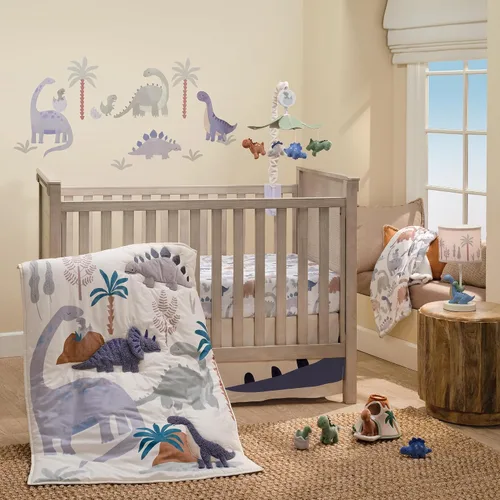 Vista 19 de Lambs & Ivy Baby Blooms - Juego de ropa de cama para cuna (3 piezas, diseño floral/mariposa), color rosa