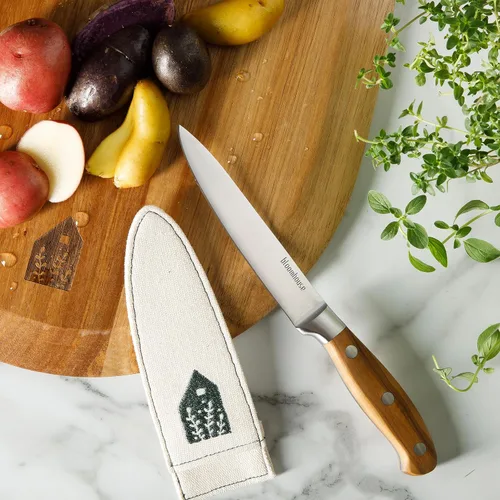 Vista 3 de Bloomhouse - Dos veces Oprah's Favorite Things Ganador - Cuchillo de cocina de 5 pulgadas con hoja de acero inoxidable alemán con mango de madera