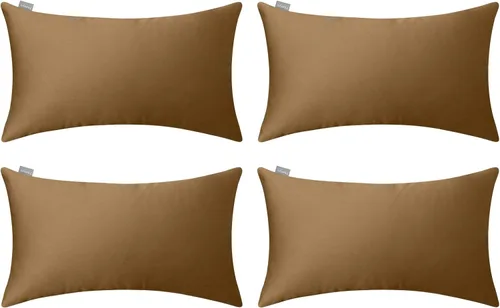 Vista 66 de Thmyo - Paquete de 4 fundas de almohada decorativas de 100 % algodón para lumbar, cómodas, sólidas, para Navidad/Halloween, fundas de cojín Blanco