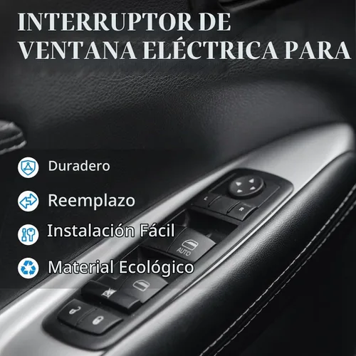 Vista 8 de Interruptor de control de ventana eléctrica Lado del conductor delantero 11 pines Compatible con Dodge Durango 2011-2013, Jeep Grand Cherokee