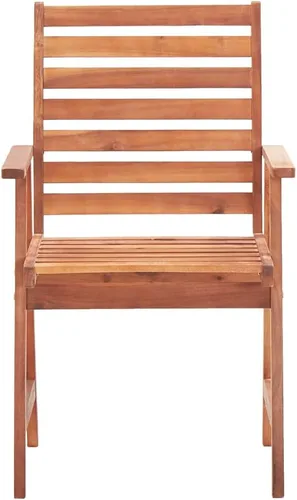 Vista 6 de Patio Dining Chairs 2 pcs with Cushions Solid Acacia Wood Dinning Room Outdoor Seating Outside Chairs Sillas para Comedor for Picnic Beach Courtyard