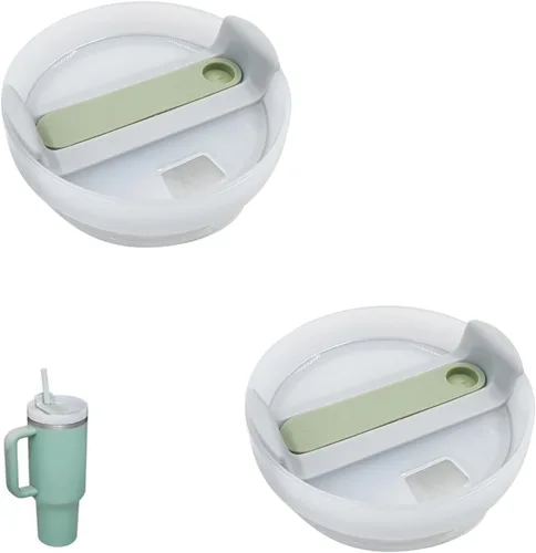 Vista 13 de Paquete de 2 tapas para vaso de 40 onzas compatibles con Stanley Quencher, cubiertas de vaso de acero inoxidable a prueba de derrames y resistentes