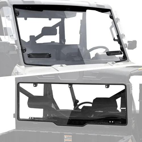 Vista 9 de SAUTVS Parabrisas abatible para Polaris Ranger XP 1000/Diesel/XP 900/Crew