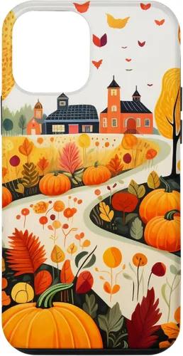 Vista 16 de Fall Leaves Autumn Pumpkin Pattern Autumn Color Foliage Case for iPhone 17