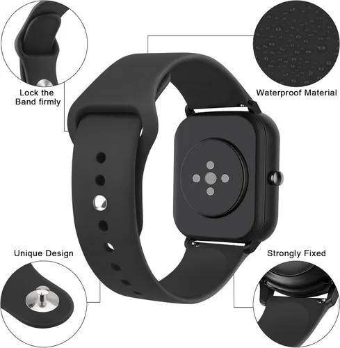Vista 2 de Paquete de 2 correas para Amazfit Bip 3 / Bip 3 Pro / Bip U Pro / Bip / Bip Lite / Bip S lite / Bip S lite / Bip U, Amazfit Active 2, correa