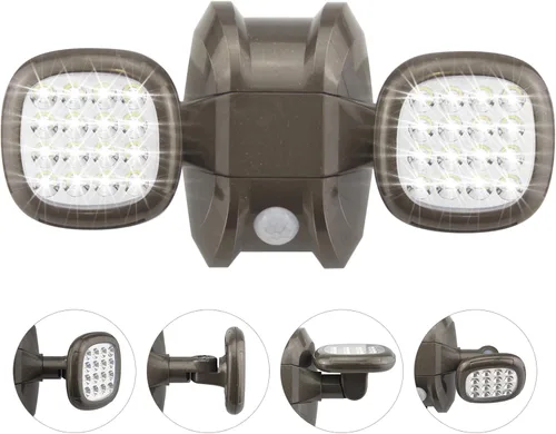 Vista 8 de HONWELL Luz con sensor de movimiento para exteriores, funciona con pilas, luz de inundación de seguridad exterior, inalámbrica, IP65, impermeable