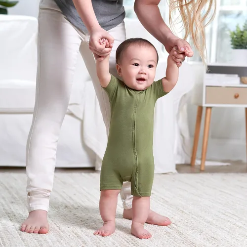 Vista 3 de Gerber Mameluco unisex de manga corta suave para bebé con viscosa hecho de eucalipto