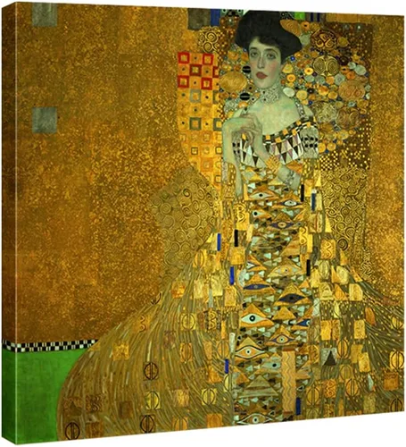 Vista 10 de Wieco Art Retrato de Adele Bloch-Bauer I, 1907 por Gustav Klimt, pinturas famosas, lienzo, arte de pared para dormitorio, impresiones en lienzo